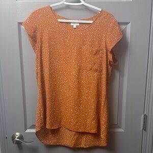 Reitmans Terracotta Speckled Blouse